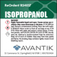 Reagent Label - Isopropanol - Each